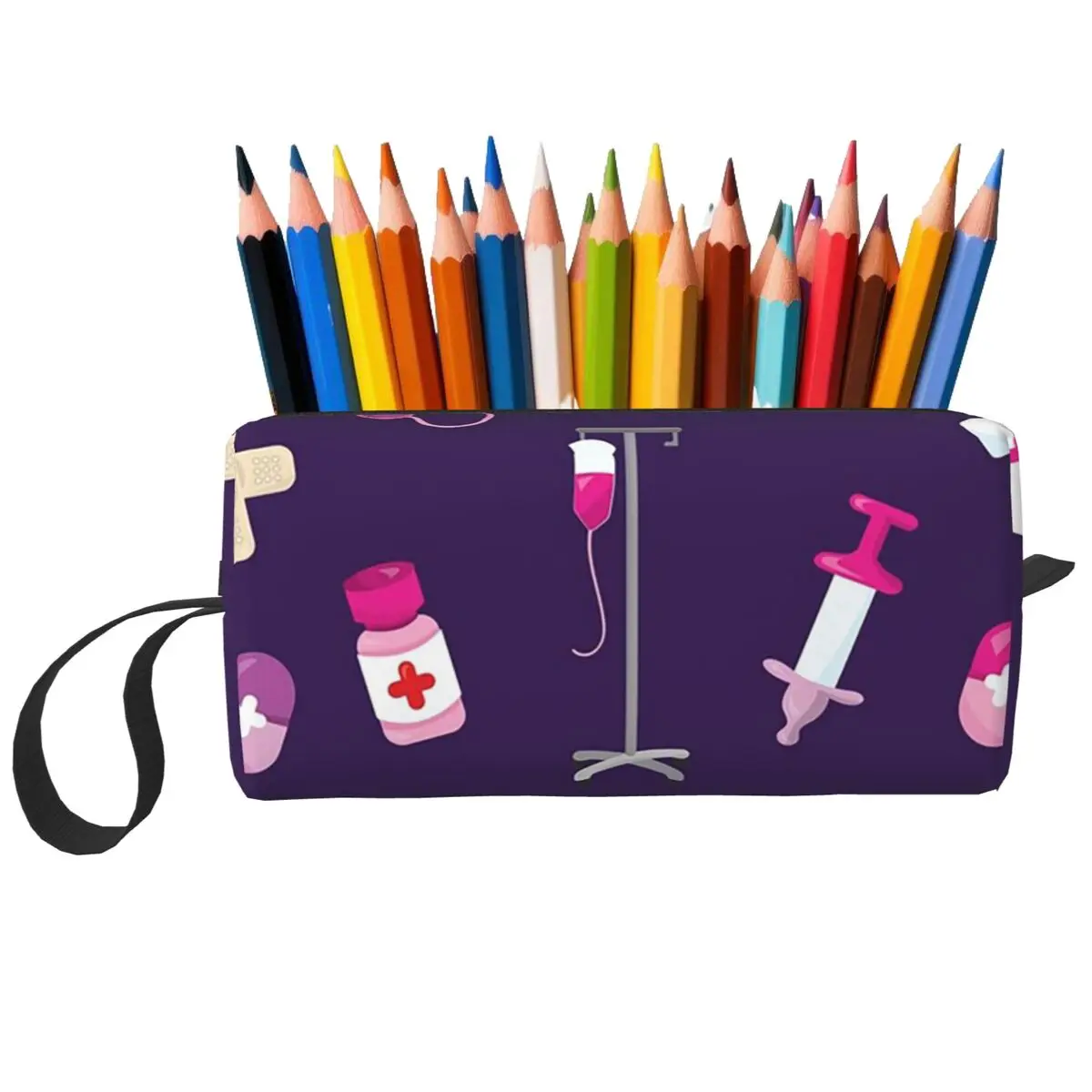 Hospital Medical Gift For Nursing Nurse Pencil Case for School Pen Box Pencil Bag Stationery Supplies Travel Women Cosmetic Bag