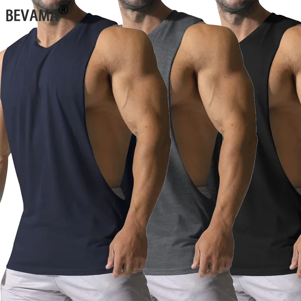

Summer Men's Fitness Tank Round Neck Bodybuilding Sleeveless Shirt Men Fashion Basketball Vest Quick Dry Loose Breathable Shirt