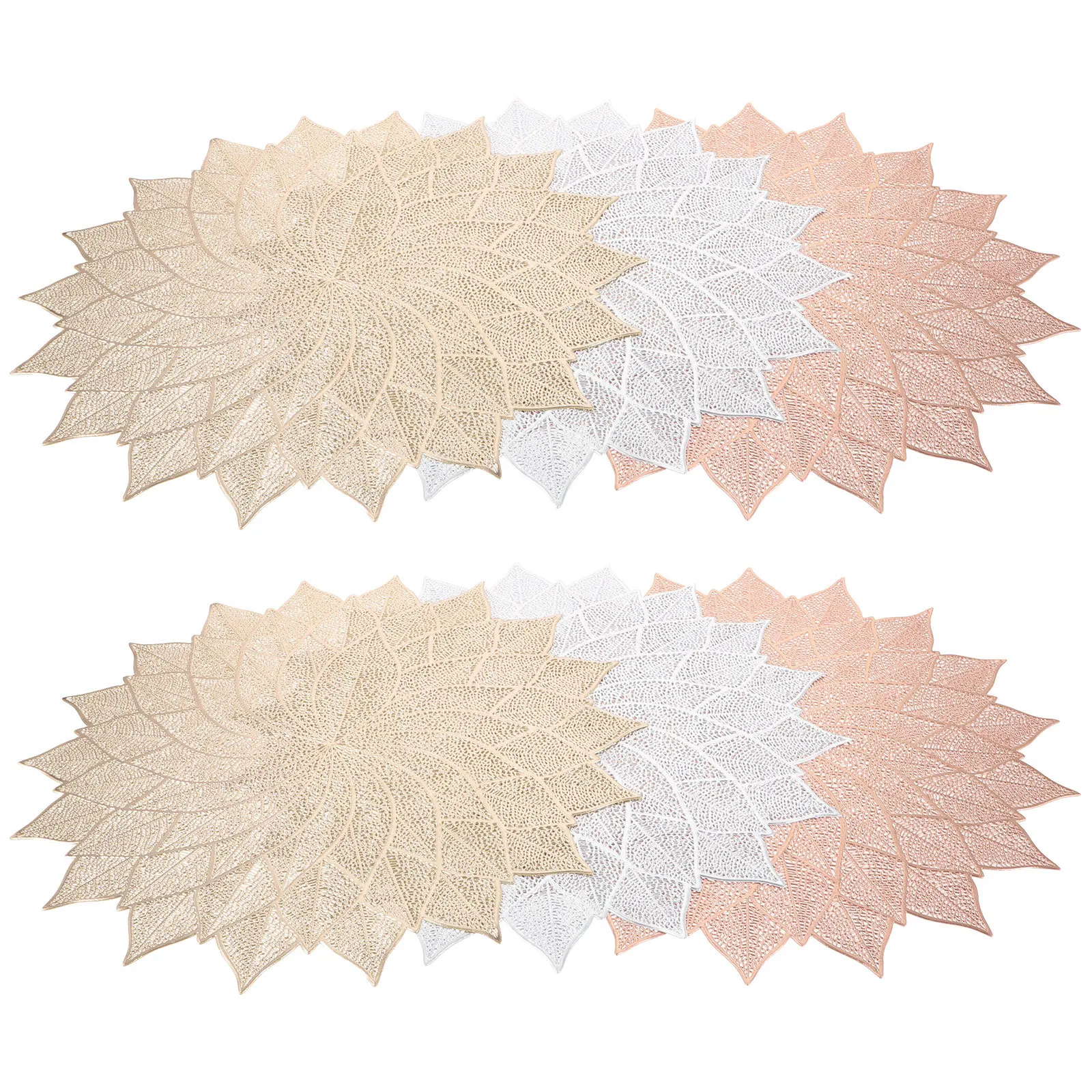 6 قطعة الحصير مفرغة الجدول المفارش الحديثة لطاولة الطعام المطبخ مطعم حفلة قابلة لإعادة الاستخدام مقاومة للحرارة مكان الحصير #6