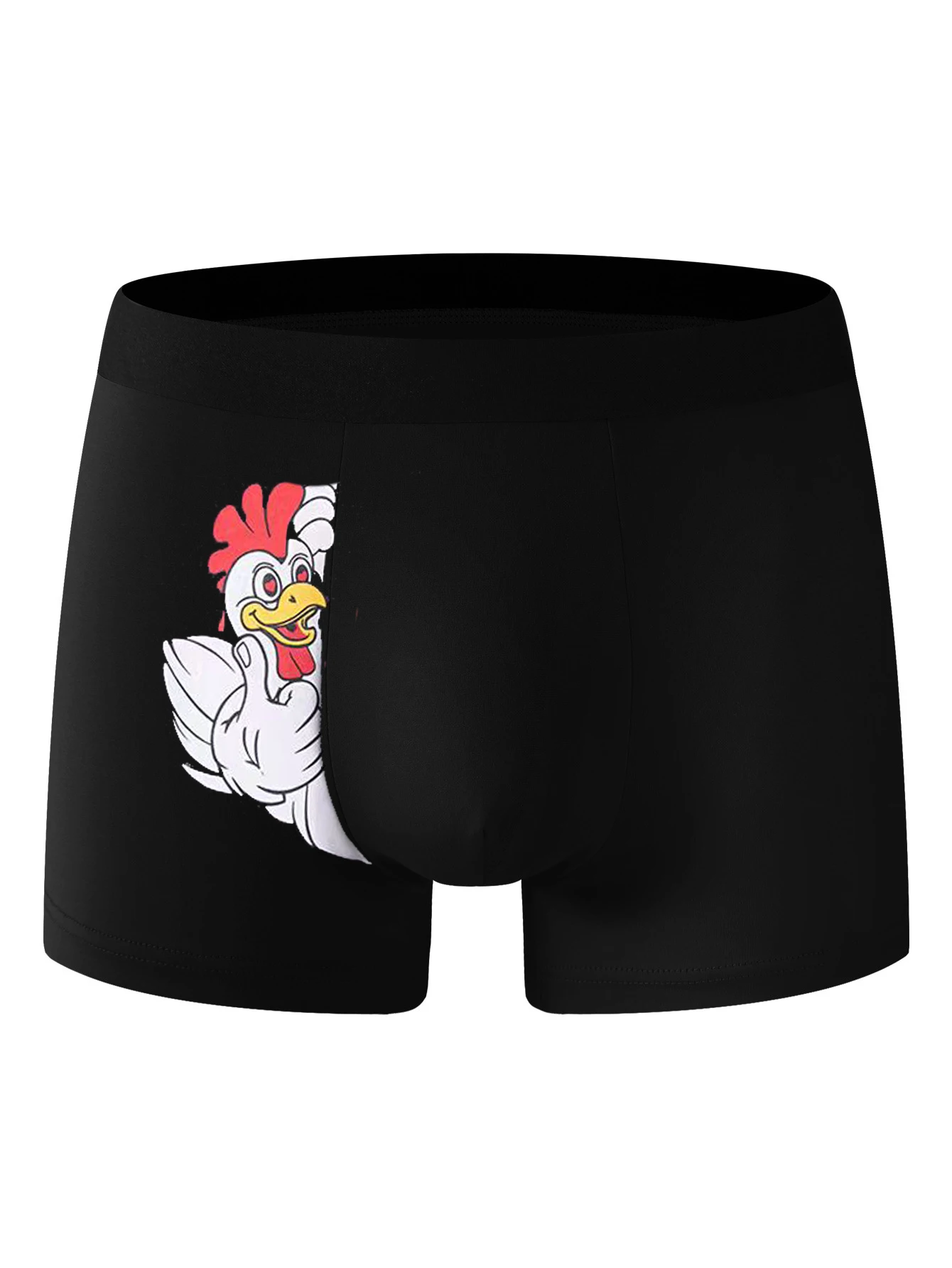 

Удобное и качественное классическое мужское модное нижнее белье с принтом на лето 2025 года. Черный мультяшный принт простой.