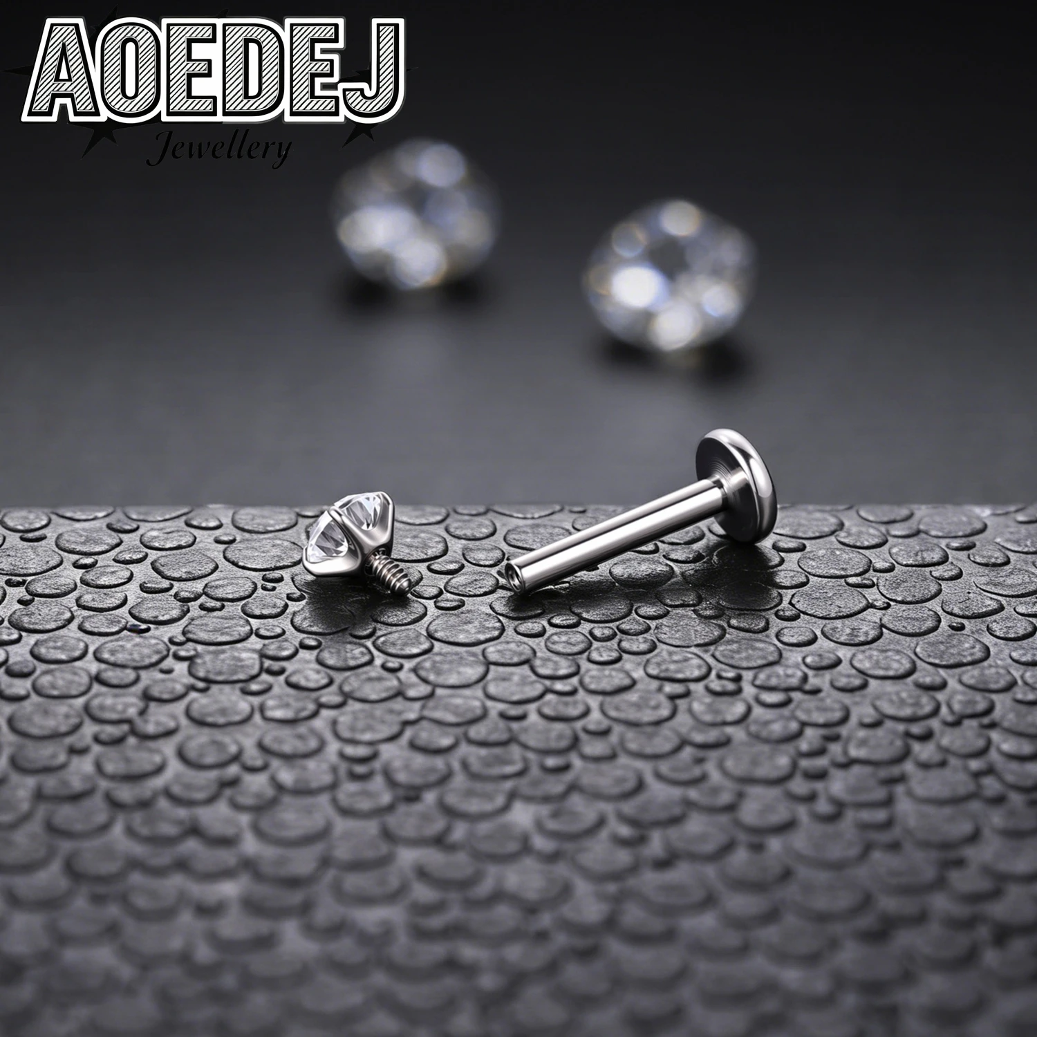 ASTM F136 Titanium Labret Lip Studs Bar