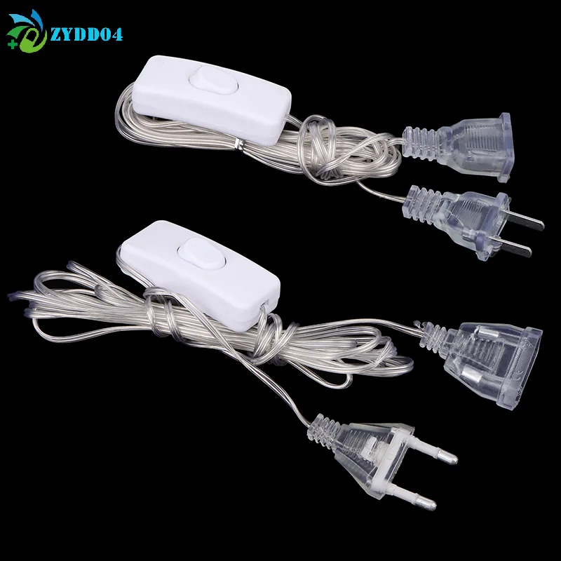 ●1PCS EU/US Plug Extender Wire With Switch for LED String Light Wedding Christmas Decor Led Garland Lights , 300cm