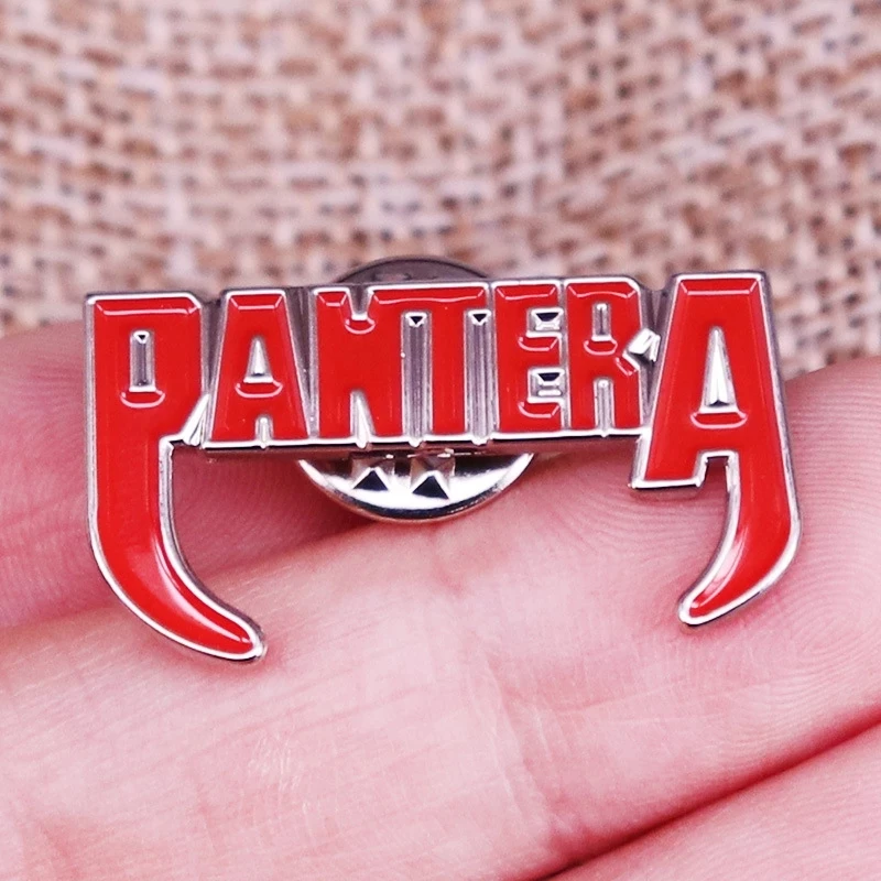 Pantera Flame Heavy Metal Rock Band Lapel Pins Backpack Jeans Enamel Brooch Pin Women Fashion Jewelry Gifts Cartoon Badges