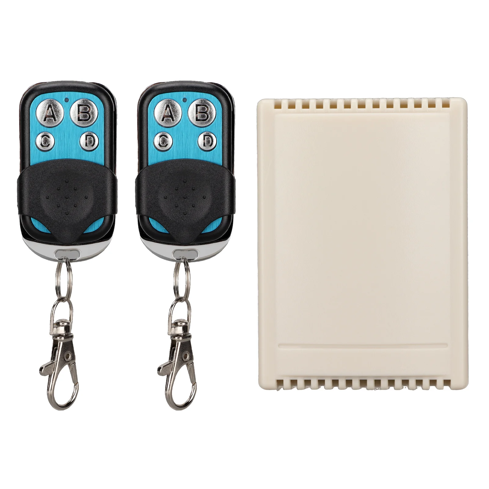RF Remote Control Switch 4 Channel 433MHz Learning Wireless Relay Transmitter Receiver for Lights Door Window 12V