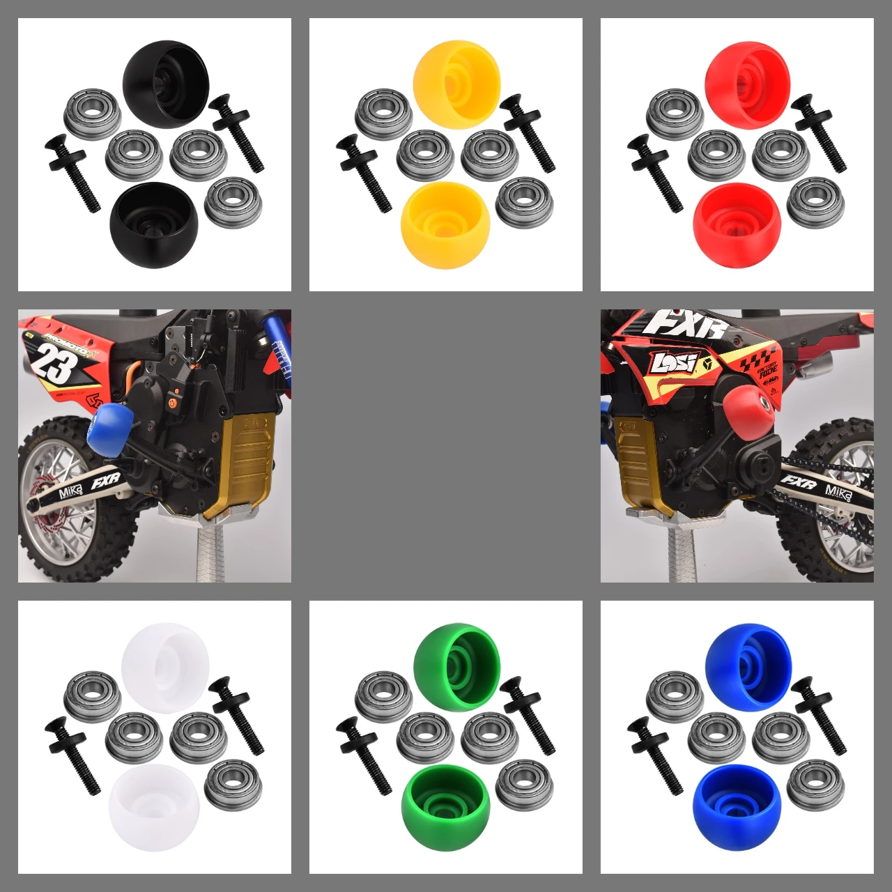 Rodas de barra magro de material especial GPM para motocicleta LOSI Promoto MX LOS264003