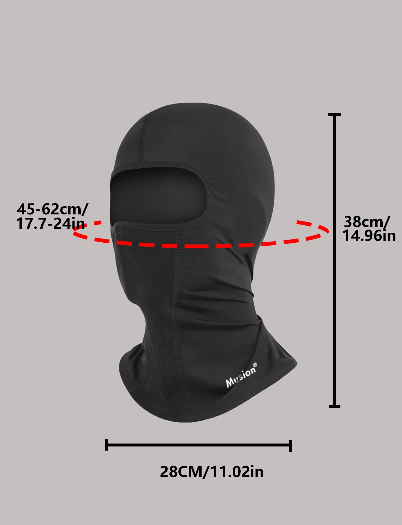 Musion Balaclava Full Face Mask, Windproof, Sun Resistant, and Quick Drying, Suitable for Outdoor Scenes Such as Riding, Fishing