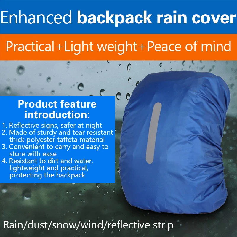 Outdoor Hiking Backpack Rain Cover Double Shoulder Super Waterproof Wear-Resistant Dust Cover