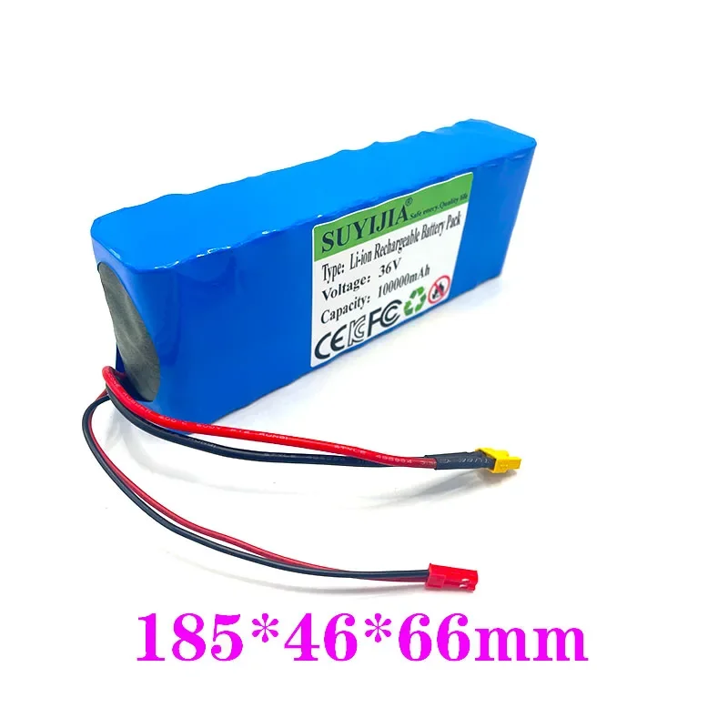 10S2P 36V Lithium Battery Pack 18650 100Ah 1000W for Scooters Electric Bikes Wheelchair Power Tools 42V 2A Charger