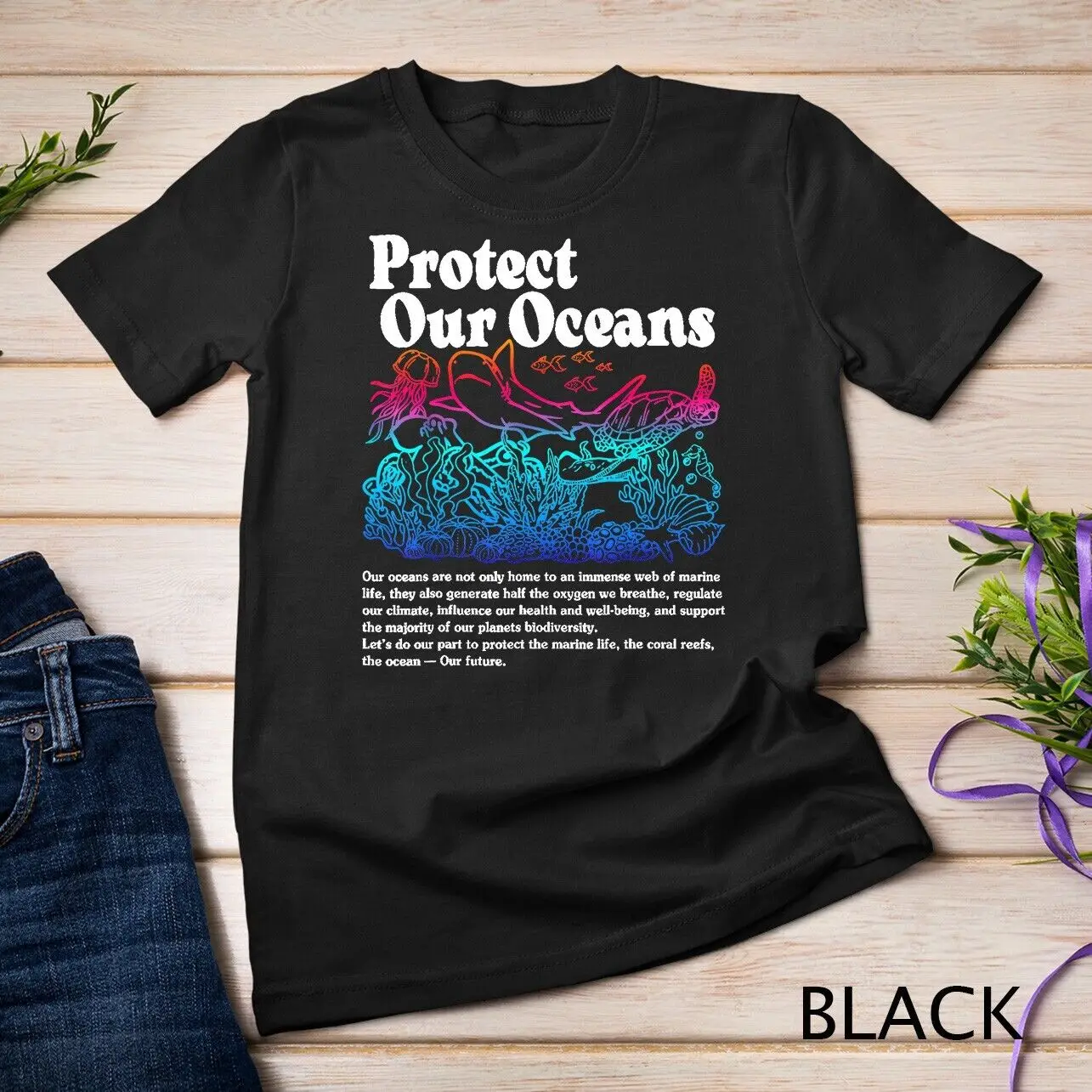 Protect Our Oceans Save The Ocean World Ocean Day Earth Day Unisex T-shirt