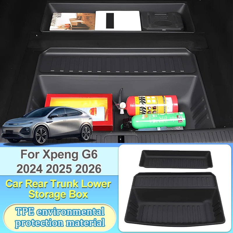 

Car Engine Trunk Organizer Box For XiaoPeng Xpeng G6 2024-IN 2025 2026 Left Rudder Engine Room Hood Storage Box Front Large Auto