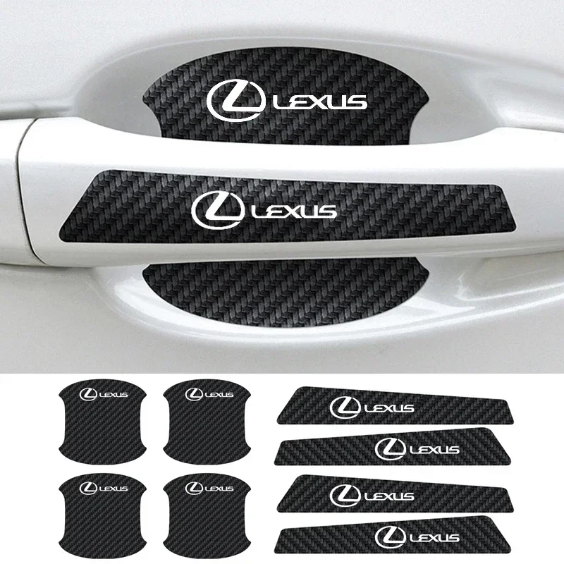 Car Door Bowl Handle Luminous Sticker Emblems for Lexus NX300H NX200t ES250 RX400 RX450 IS200 GS300 GS430 RX270 GS400 Decoration