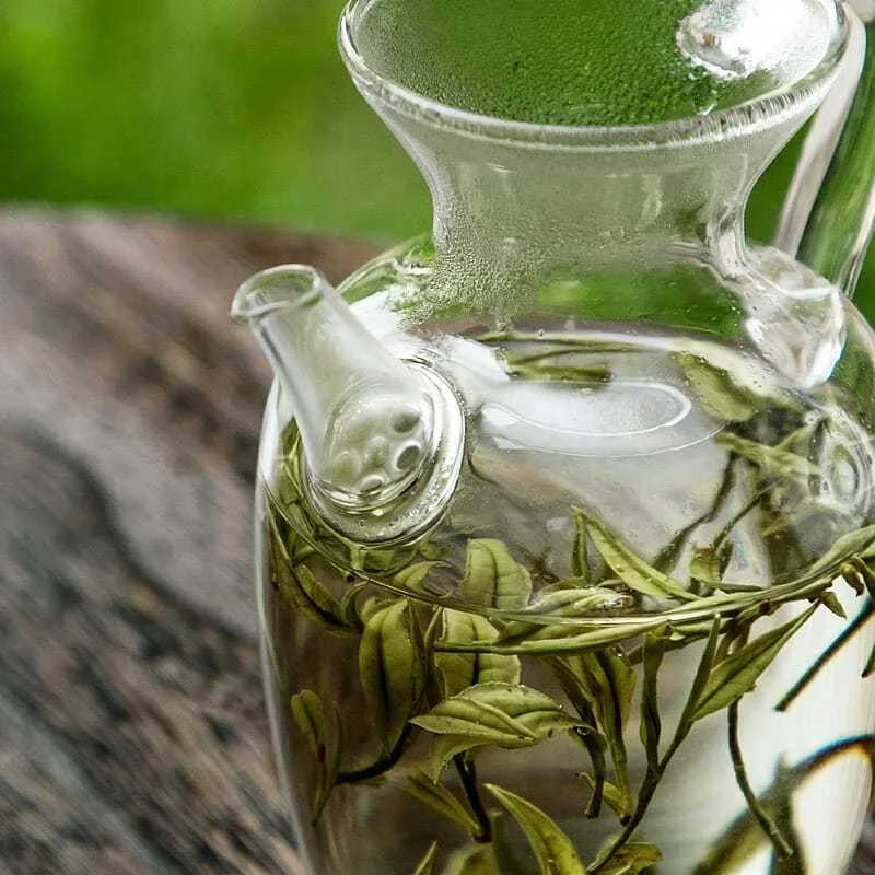 300ml Starry Sky Bottom High Borosilicate Glass Tea Pot Song Dynasty Glass Teapot for Brewing Loose Green Tea Flower Tea Maker