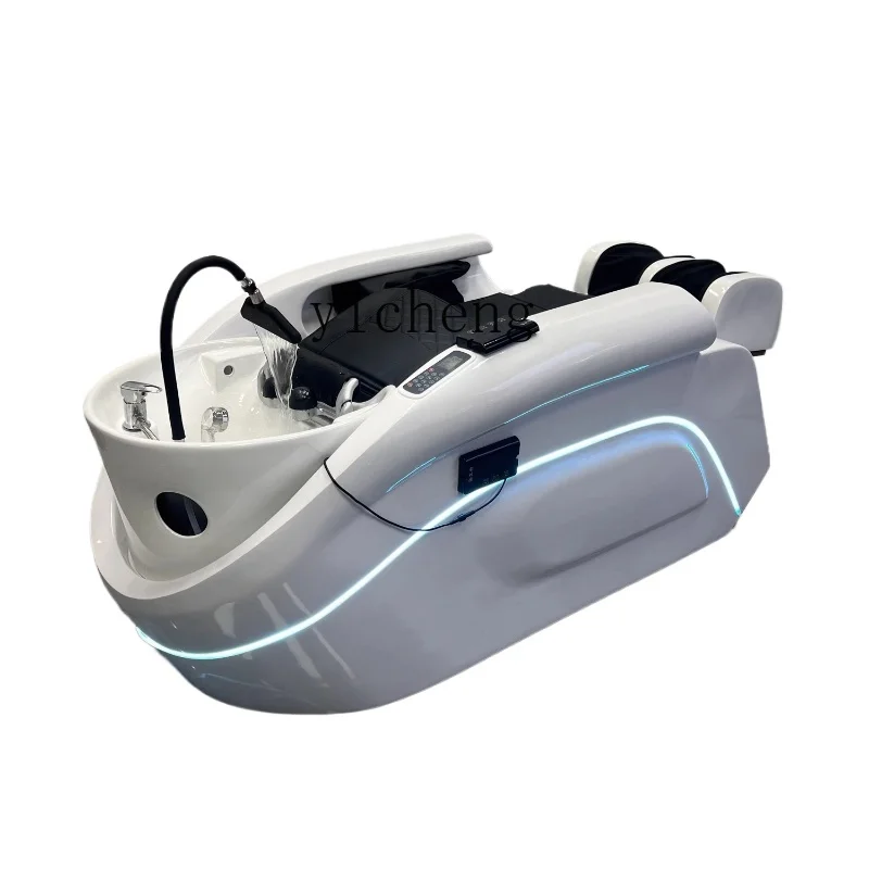 

HSN Electric Smart Shampoo Bed Barber Shop Hairdressing Shop Semi-automatic Flushing Bed