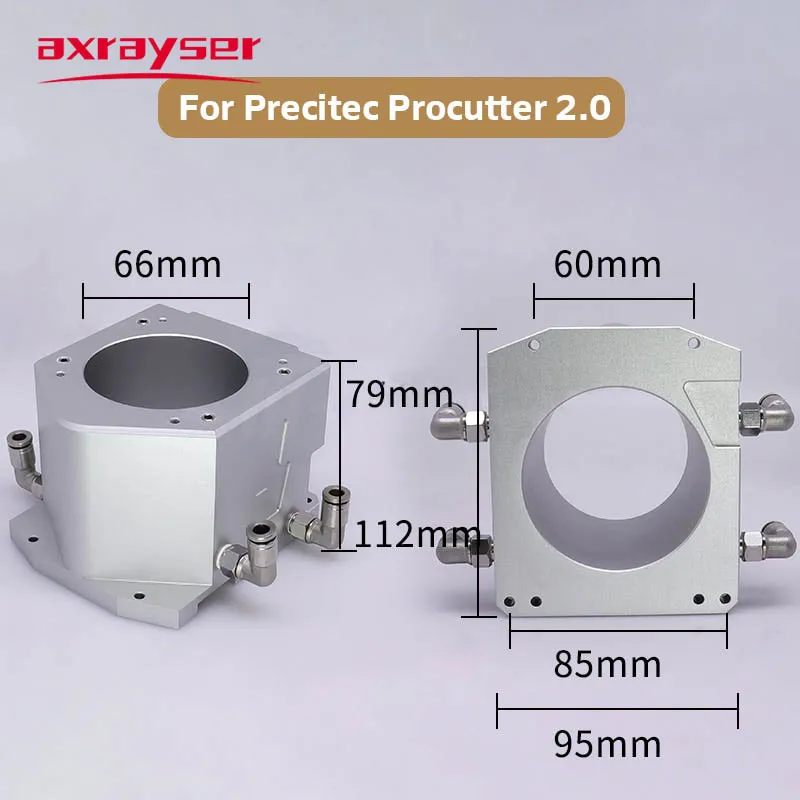 Precitec Laser Water-cooling Module Nozzle Connector Assembly for Procutter 1.0 2.0 Fiber Laser Cutting Head Cooling Device Part