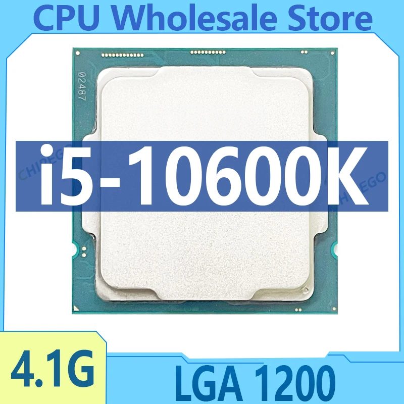 Core I5-10600K i5 10600K 4.1GHz six-core Twelve-threaded CPU Processor 65W LGA 1200