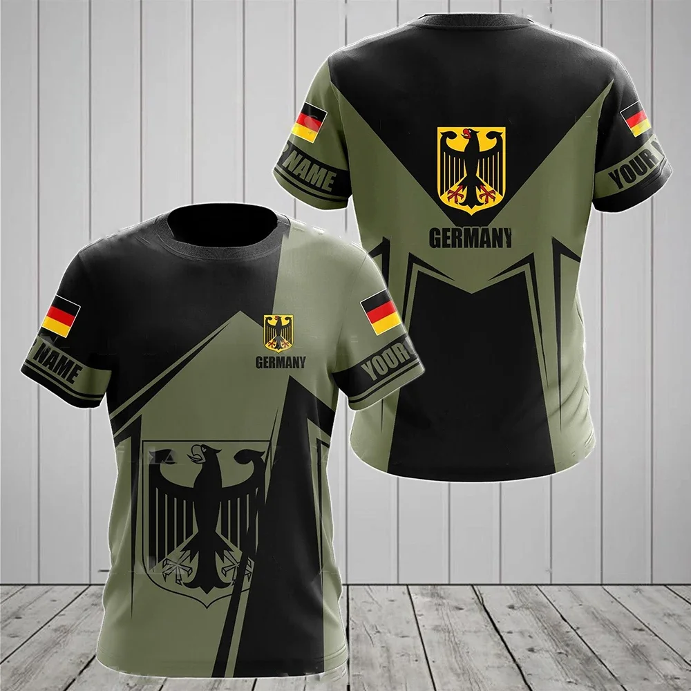 Modische und neueste Deutschlandbilder für Herren-T-Shirts, Trend-Digitaldruck, lässig, Rundhalsausschnitt, kurze Ärmel