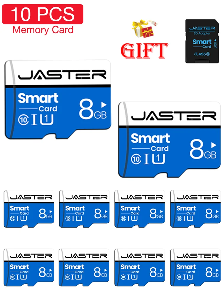 10er-Pack Mini-SD-Speicherkarten 10 Stück Hochgeschwindigkeits-Klasse 10 Micro-TF-Flash-USB-Stick-Karten 16GB 32GB 64GB 128GB für Smartphones
