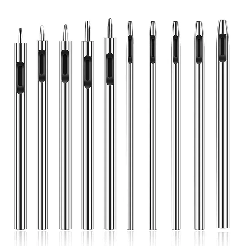

10 Pcs Leather Hole Punch Tool for Leather Crafting Round Hollow Punching Set Watch Bands Belts Working 0.5mm-3.5mm
