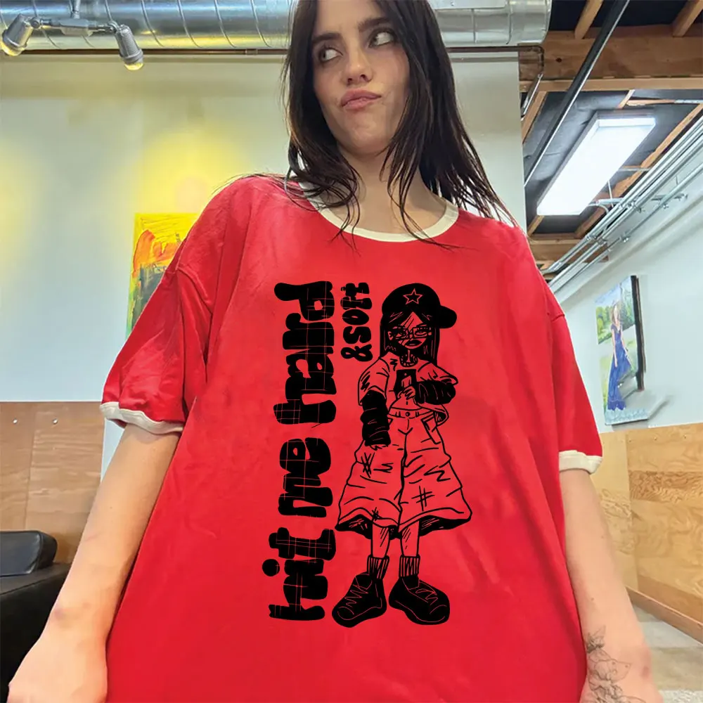 

Hit Me Hard and Soft Do You Know To How Bend Same Style Graphic Print T-shirts Men Women Fashion Pop Music Short Sleeve T Shirt