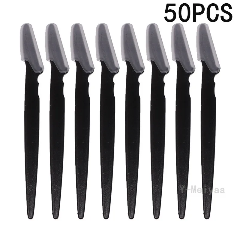 5/10/50 Pz Rasoio sopracciglia Strumenti di Trucco Sicuro Eye Brow Rasoio Viso Corpo Depilazione Lame di Rasoio Donna Sopracciglia Che Modella Coltello