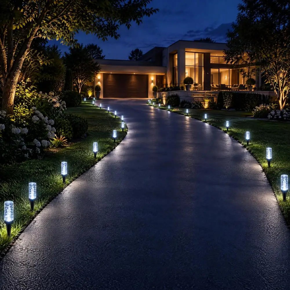 Solar Powered Stake Lights 20/40pcs Solar Pathway Lights Set Led Multicolor Bubble Garden Stakes Waterproof Outdoor for Garden