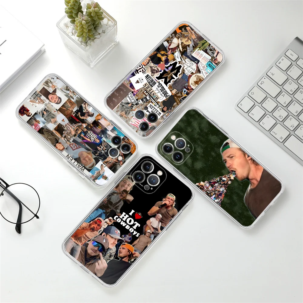 M-Morgan Wallen Phone Case for iPhone 16 15 8 7 6 6S Plus X SE XR XS 14 11 12 13 Mini Pro Max Mobile Case