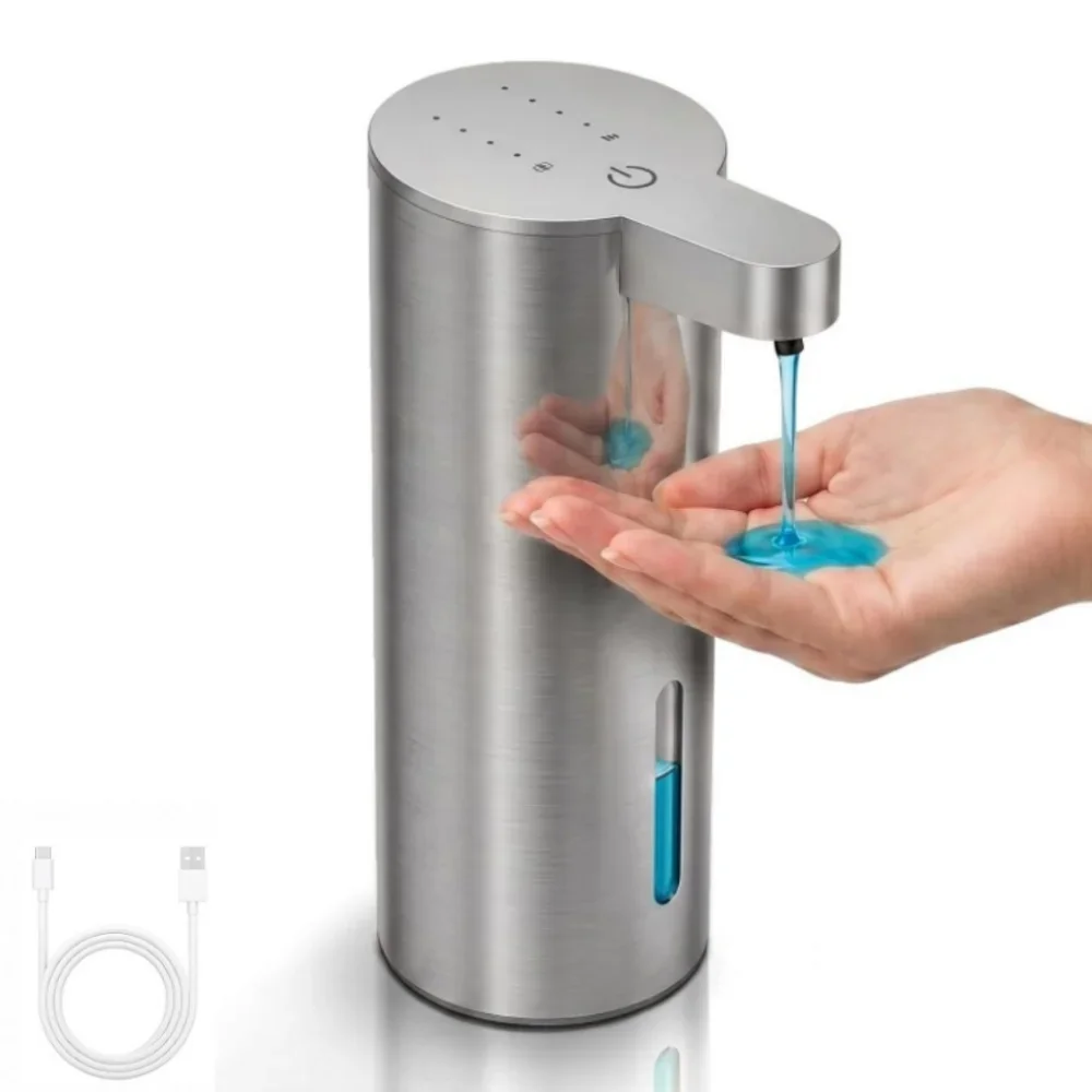 360ml Kitchen Automatic Soap Dispenser Sensor Hand Washer 304 Stainless steel Touchless Sanitizer Foam/Gel Dispenser For Home