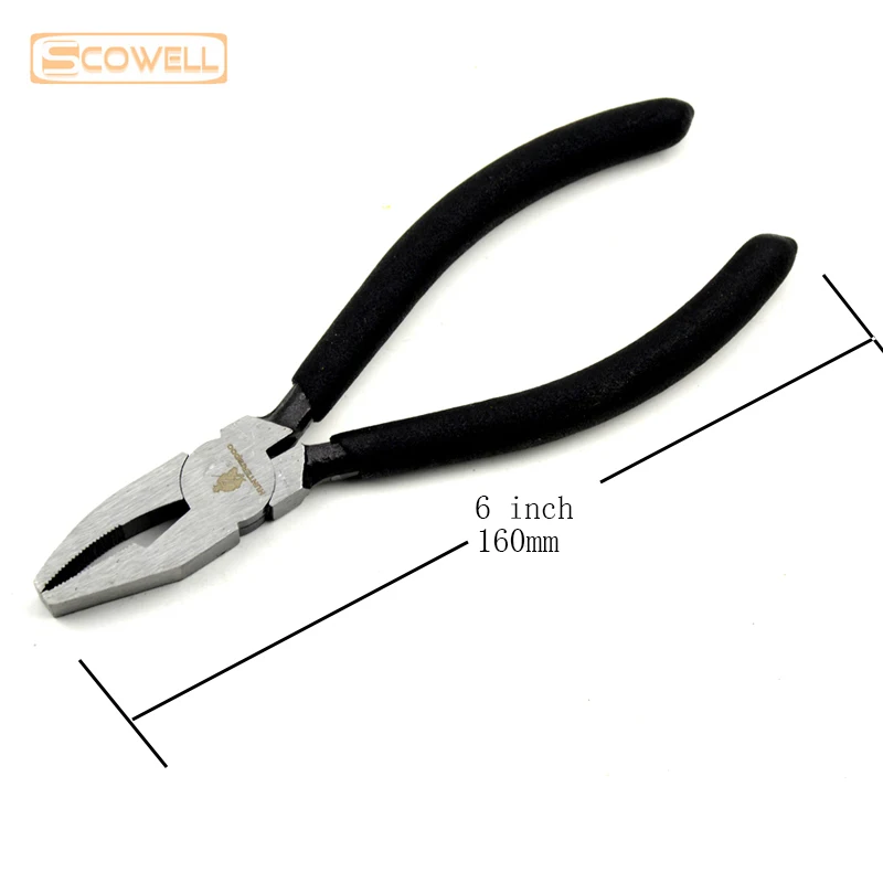 50% fora da qualidade superior 150mm comprimento alicates de vidro convexo 6 Polegada maxila break dobrado nariz nipper CR-V aço
