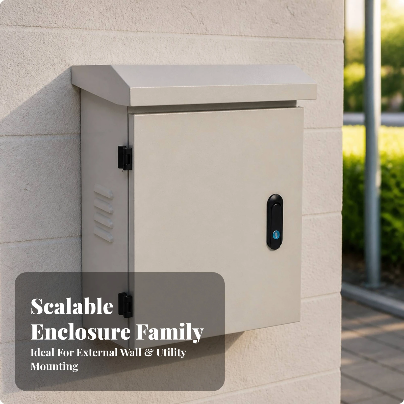 Wall-Mounted Electrical Enclosure Weatherproof Electrical Cabinet with Locking Handle Box Lockable for Electricians view 6