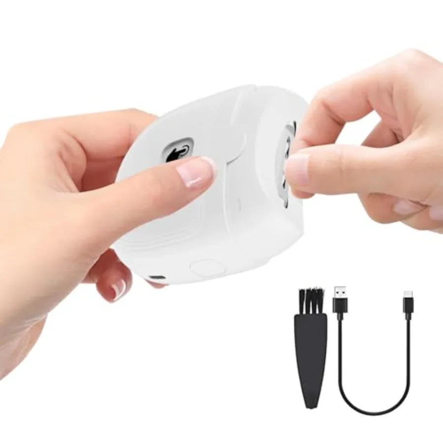 

Электрическая машинка для стрижки ногтей с двумя настройками скорости для взрослых, пожилых детей и перезаряжаемым автоматическим триммером для ногтей со встроенным светодиодом