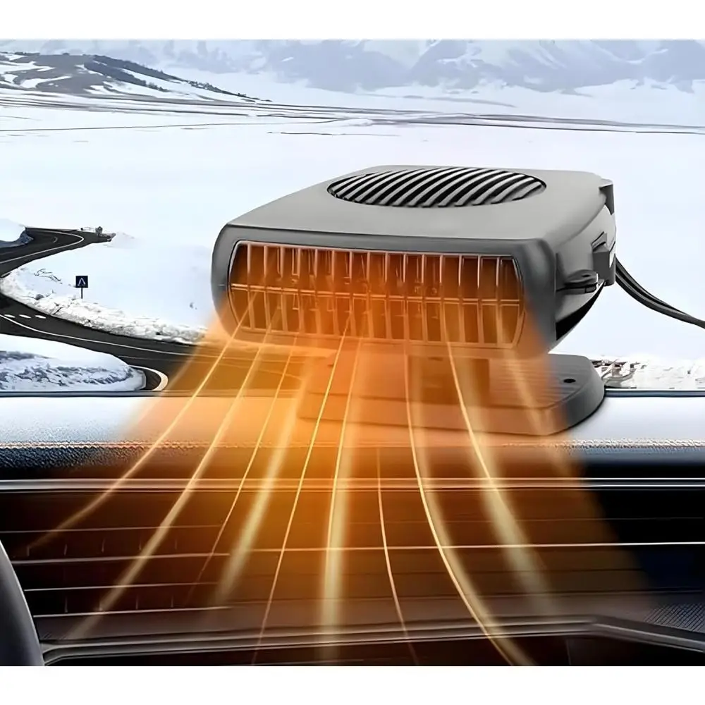 

2pcs car heaters 150W 12V portable car heater insertable cigarette lighter 360 ° rotatable 2-in-1 quick heating and cooling mode