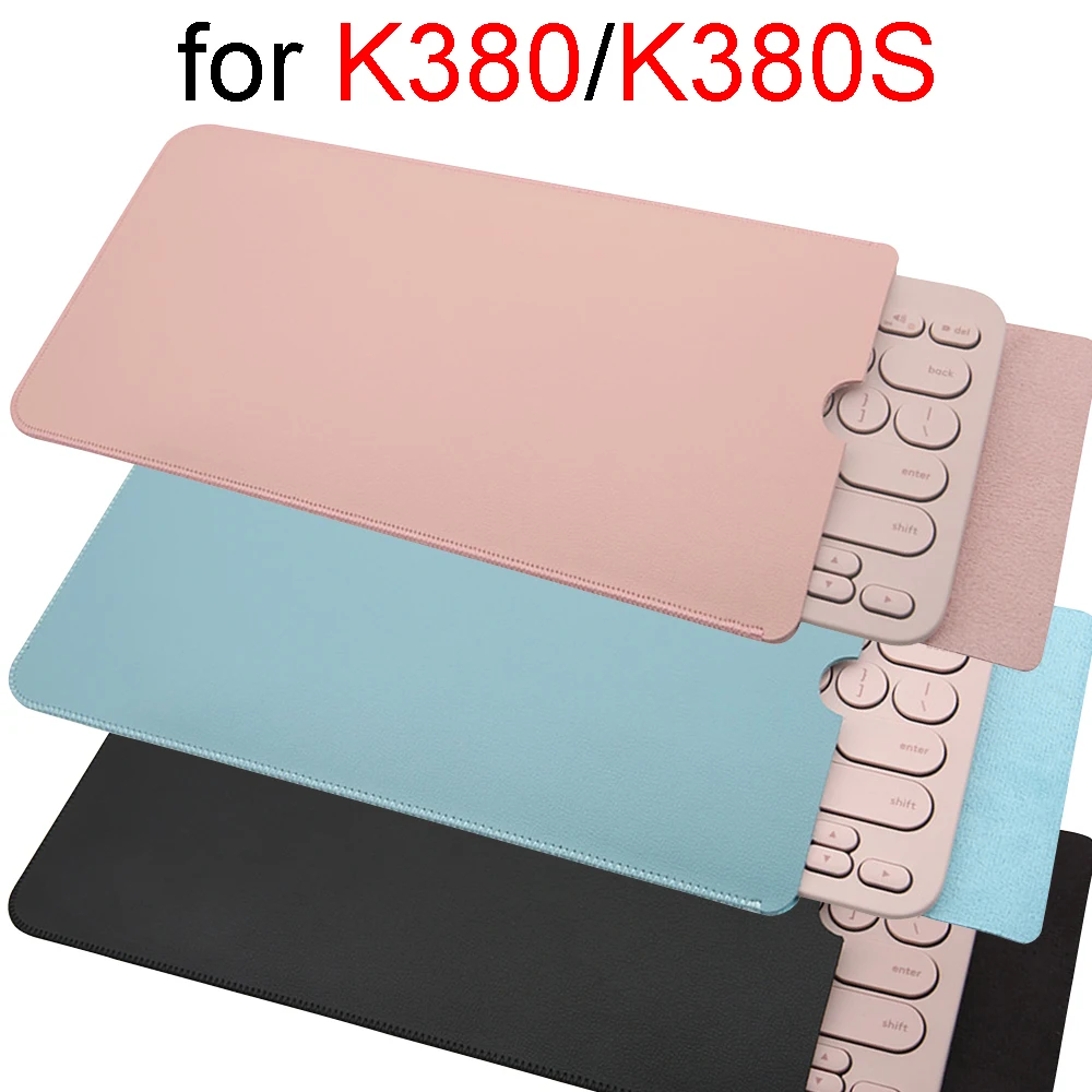 Case for Logitech K380 K380S Bag Cover Sleeve PU PVC Storage Handbag Keyboard Accessories Carrying Purse Pouch Portable