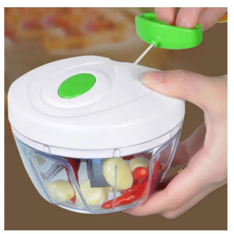 Manual Garlic Grinder With Drawstring Household Cutter Meat Blender Multifunction Kitchen Food Shredder Fruit Crusher Blender