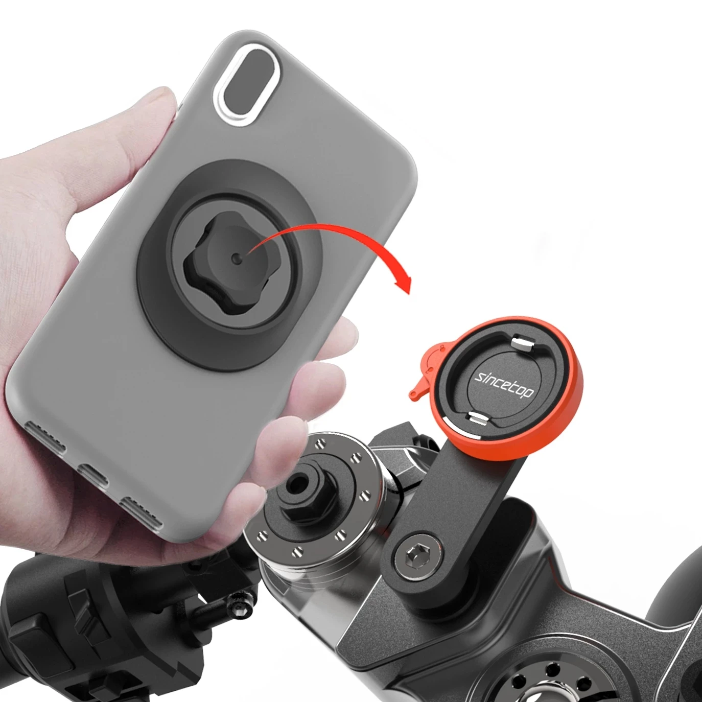 Motorcycle Phone Mount for iPhone 16 Pro Max/16 Pro/15 Pro & Samsung Galaxy S25 Ultra - Universal GPS Handlebar Holder - Image 6
