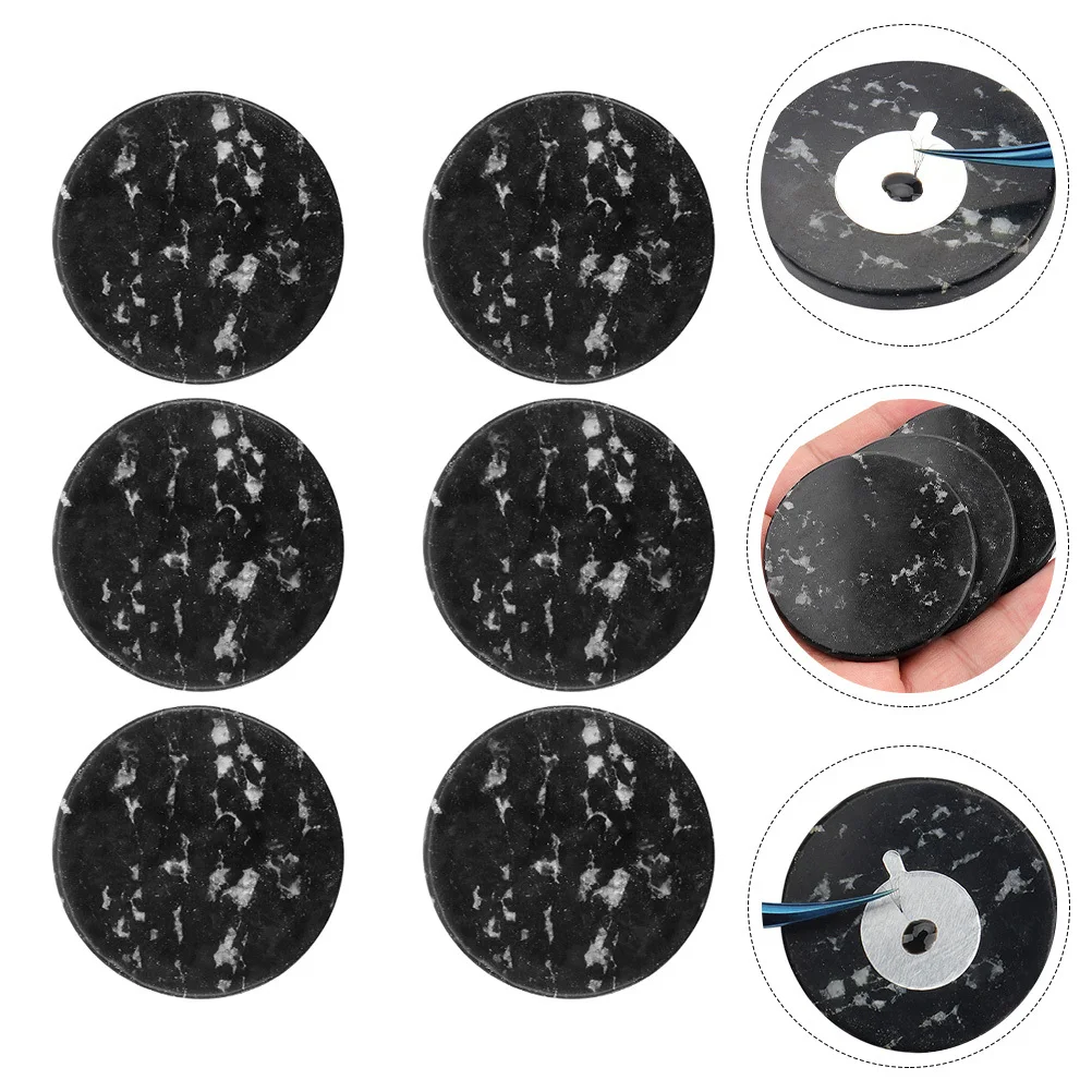 

6Pcs Round Jade Lash Pad Eyelash Extension Gasket Lash Glue Holder Grafting Tool Makeup Supply Glue Pallet Beauty Tool