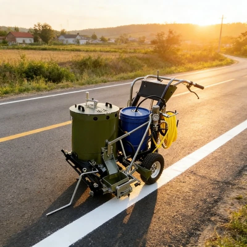 

Factory Price Hand Push Cold Spray Applicator Road Marking Machine Underground Garage Crossing Road Marking Spray Paint Machine
