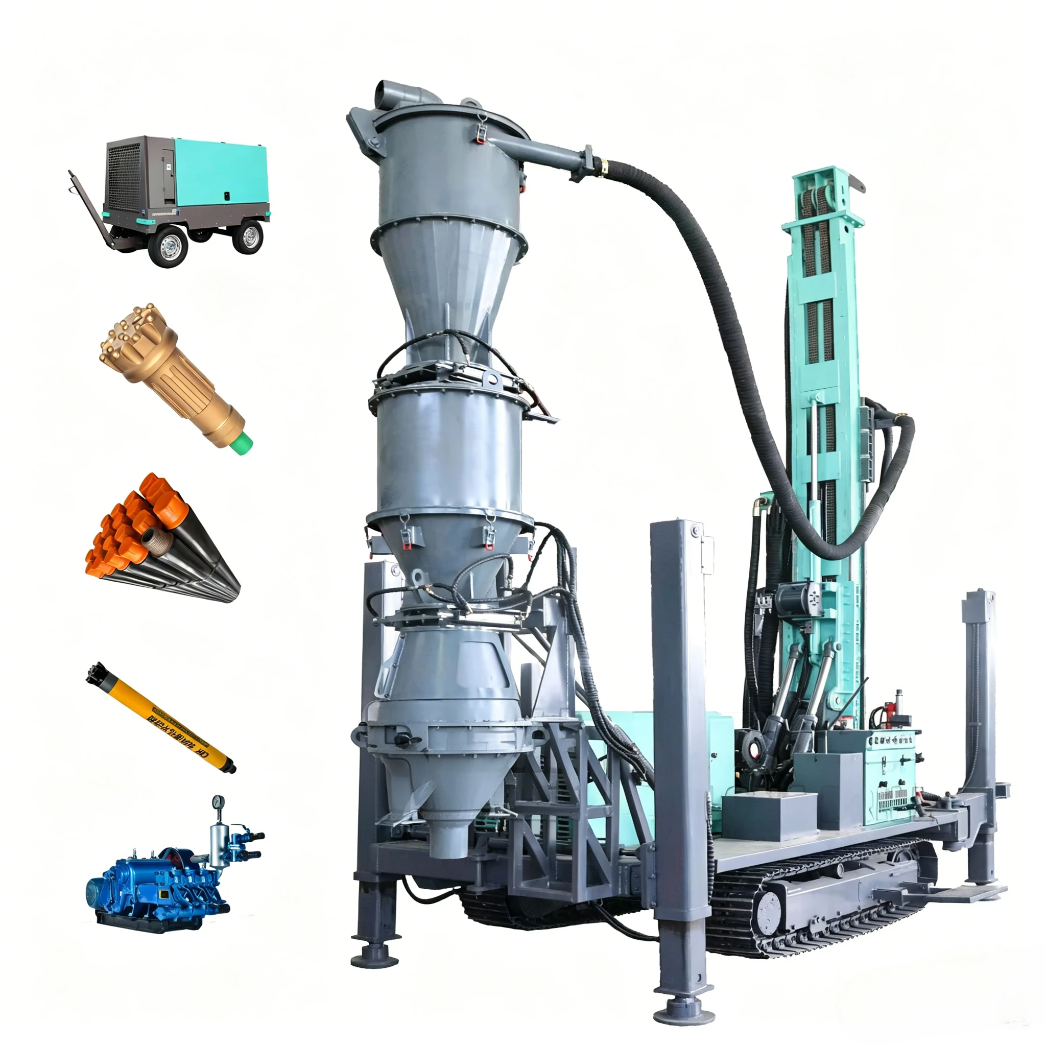 YG RC Drill Rig with Generator DTH Hammer Supported Drilling Machine RC500 Reverse Circulation System Borehole Rig Customized