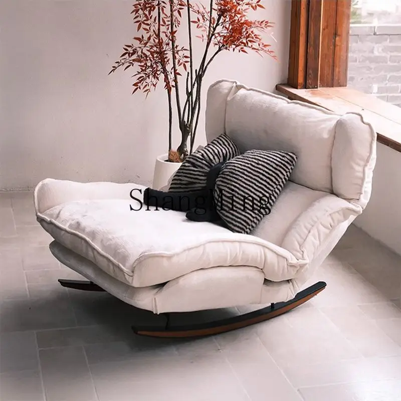 

CL Lazy Sofa 70% off Stackable Adjustable Rocking Chair Lazy Small Apartment Balcony Leisure Chair Bedroom Single Backrest Sofa