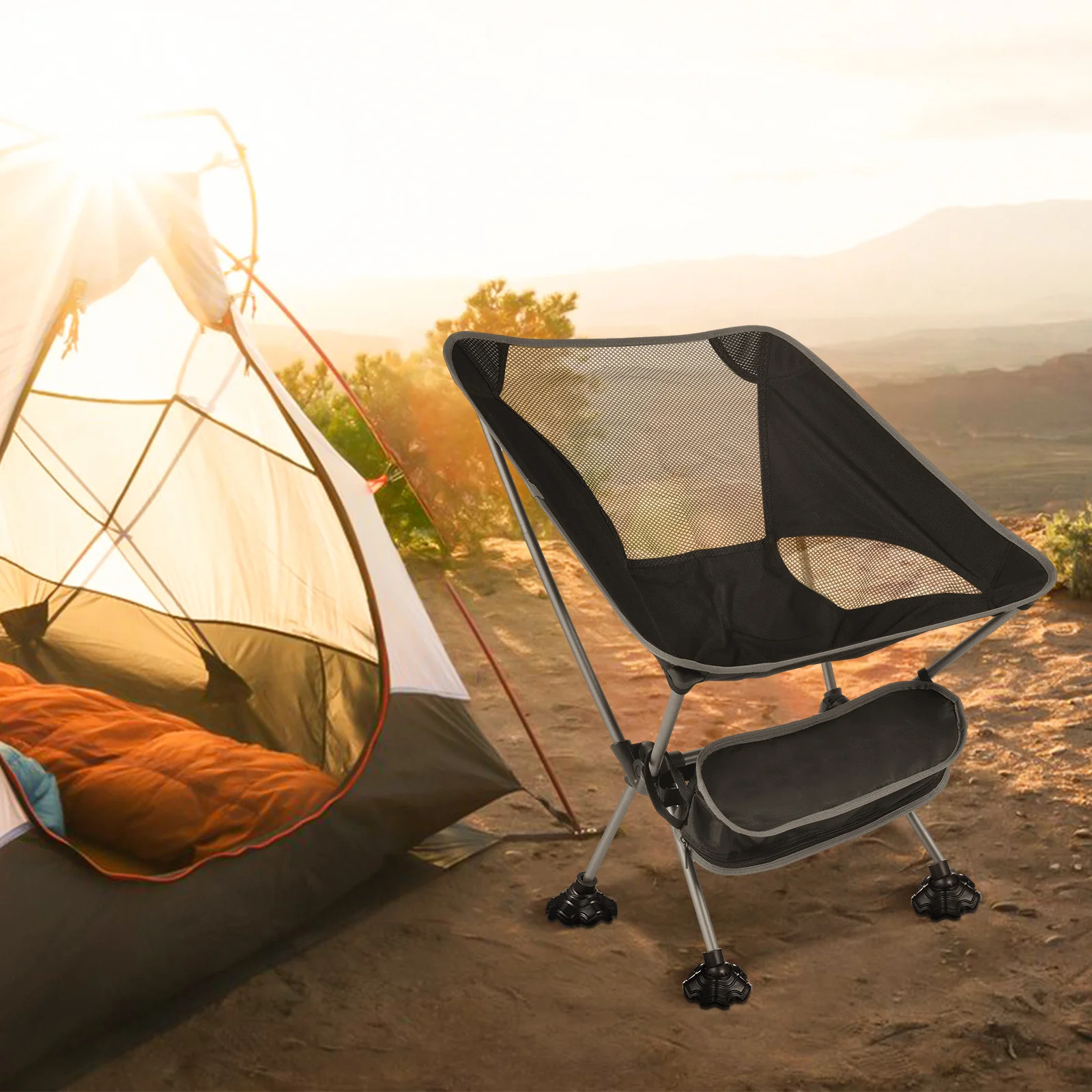 

4pcs Chair Leg Floor Protectors Thickened Durable For Camping Table Chair Outdoor Use Furniture Leg Protector Mats