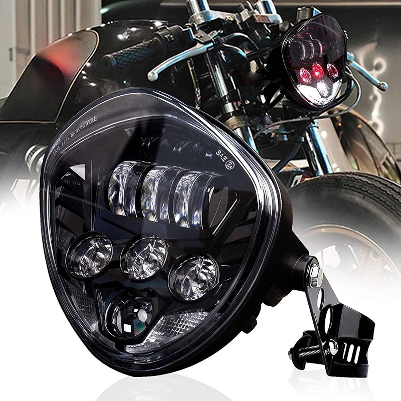 7 Inch Universal Motorcycle LED Headlight With Bracket Clip For Honda Yamaha Kawasaki Suzuki