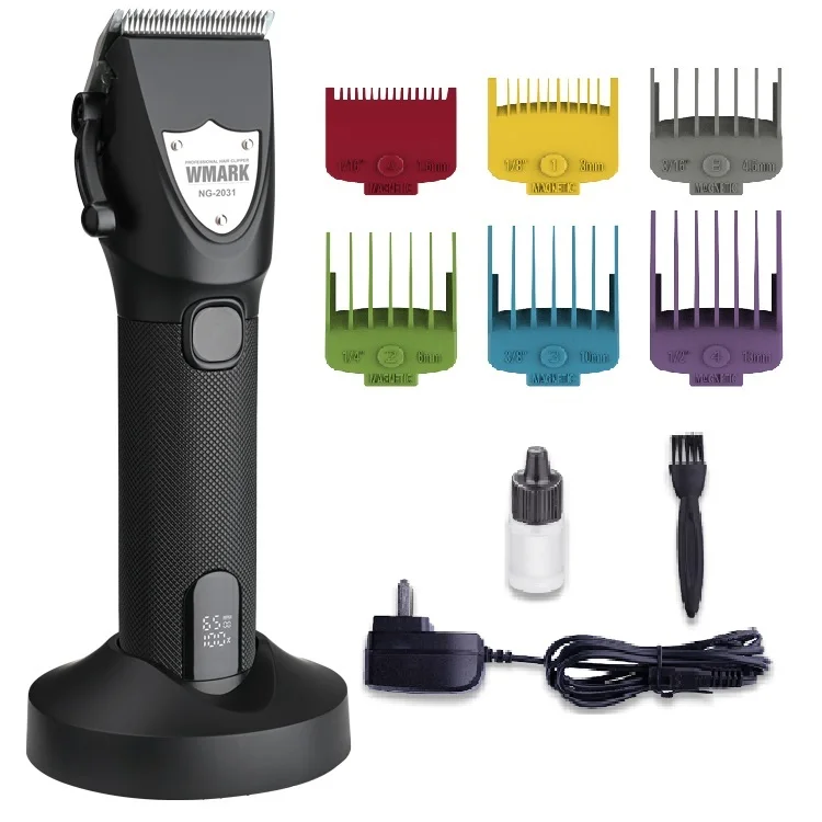 2021D WMARK NG-2031 Zero Gapped Blade USB Cordless Metal Professional Rechargeable Hair Clipper Hair Trimmer