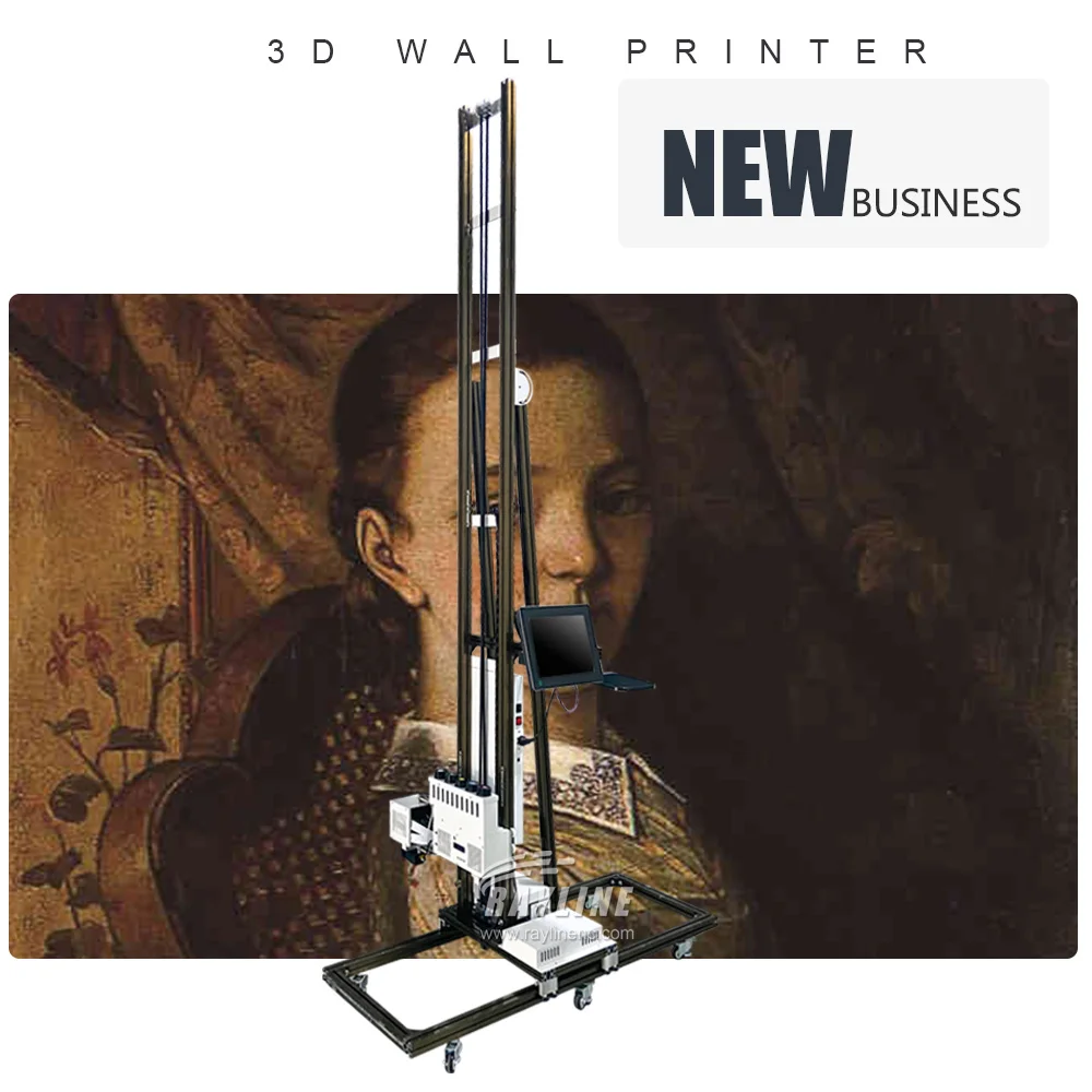 2880DPI High Photo UV Wall Printer Machine for Cement Brick Tiles Wood Metal Paper Cloth Walls Office Coffee Shop Tile Advertise