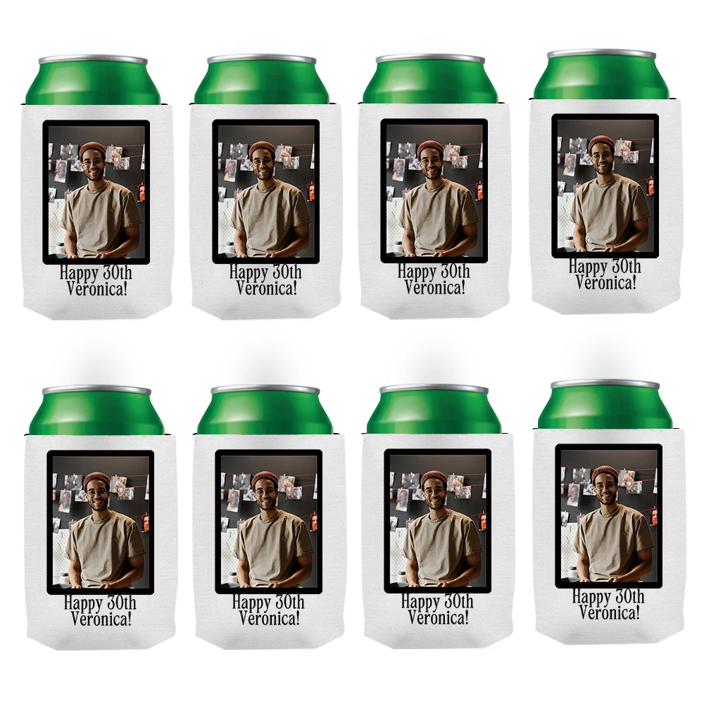 Customize birthday avatars and photos to decorate beer bottle cup covers, birthday party beer and beverage decoration props