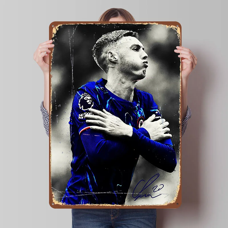 Cole Palmer Celebration Tin Plaque Poster Customized Wall Art Retro Vintage Metal Signs for Room Setup Decorations Wand Deko