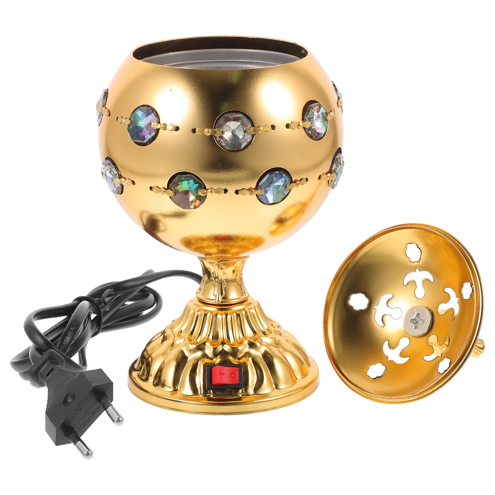 

Electric Arabian Incense Burner Desktop Lidded Plug-in Censer Ornament EU Plug electric incense burner