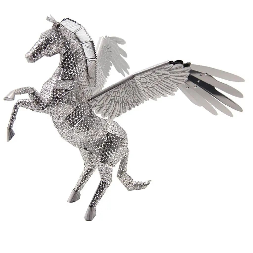 3D Metal Art Sculpture Model Assembly Building Kits Showcase Display Collectibles Xmas Gift -Horse Model Decoration Model