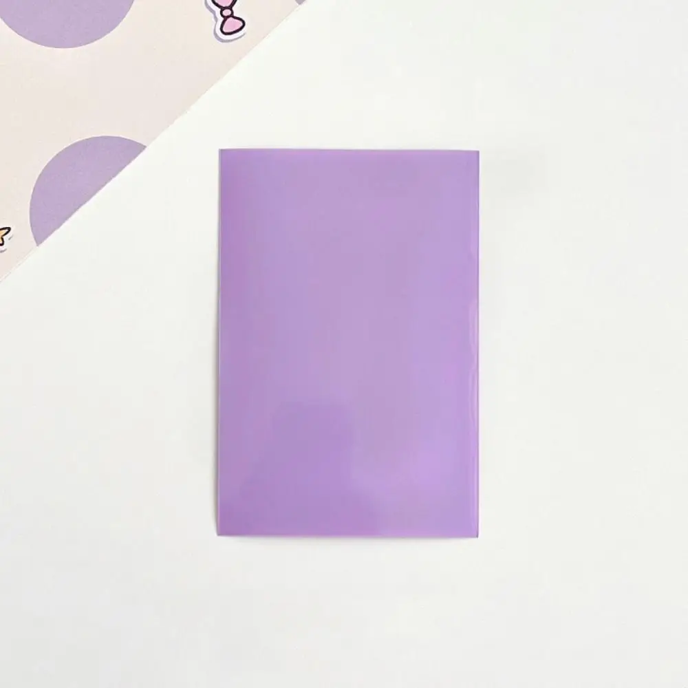 10pcs/set Card Bag Macaron Color Idol Photo Protective Cover Two-layer DIY Photo Cards Bag Pure Color Photo Card Film Idol Photo