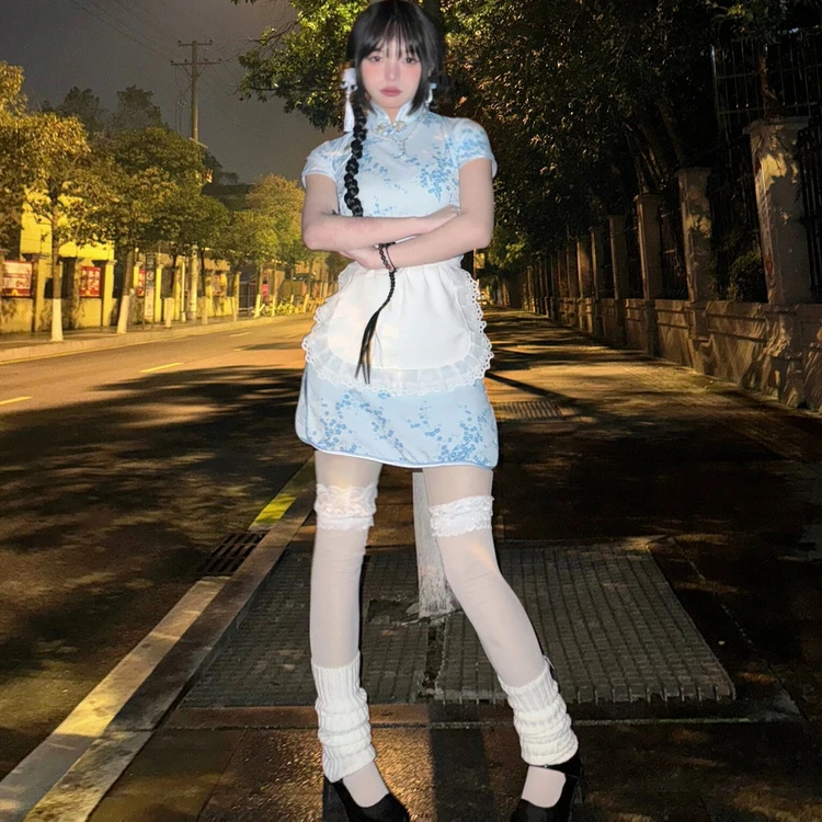 Nowy chiński strój Sle Dr loween Cisas Cosplay orm Soft Girl Maid Skirt ort na co dzień