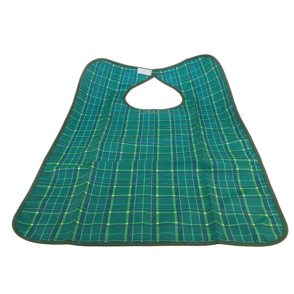 Large Adult Elderly Mealtime Bib Cloth Protector Disability Aid Apron-