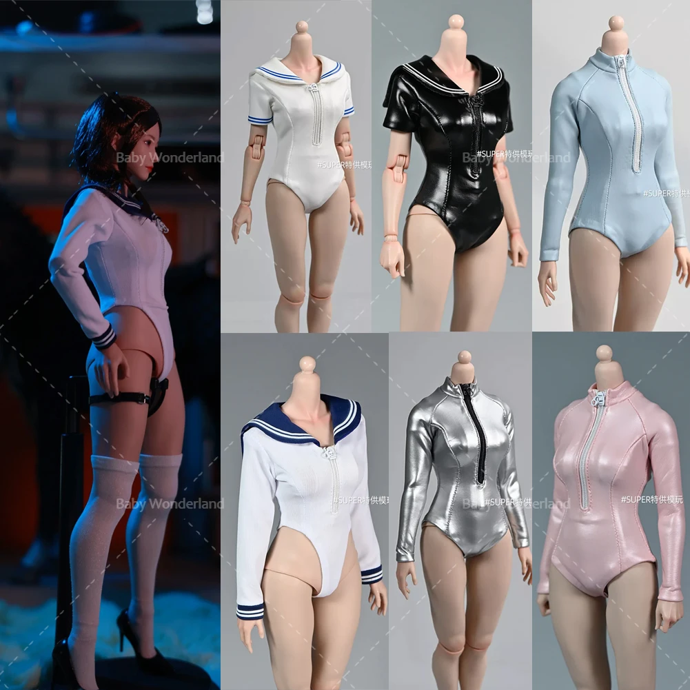 

In Stock 1/6 Scale Tight And Sexy Half Body Swimsuit Diving Suit Clothes Model Fit 12'' AT201/202/203 Soldier Action Figure Body